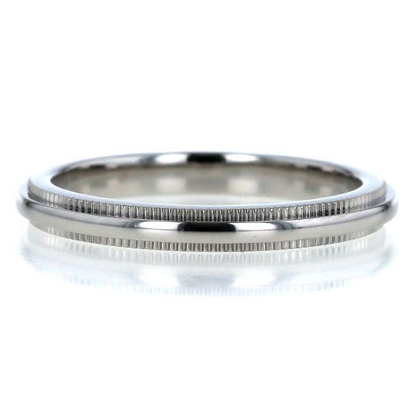 ティファニー TIFFANY&Co. Pt950 プラチナ ミルグレインバンド 