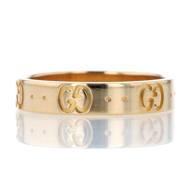 GUCCI グッチ K18YG イエローゴールド アイコンリング ICON 平 GUCCI グッチ K18YG イエローゴールド アイコンリング ICON 平