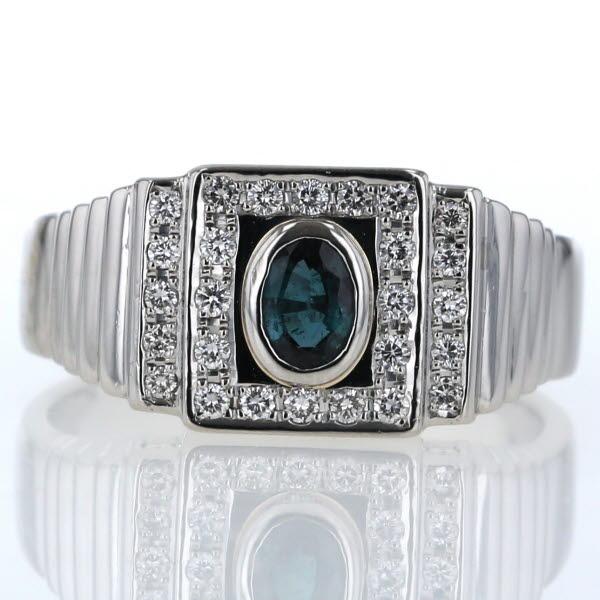 Pt900 プラチナ リング アレキサンドライト0.334ct ダイヤモンド0.53ct 
