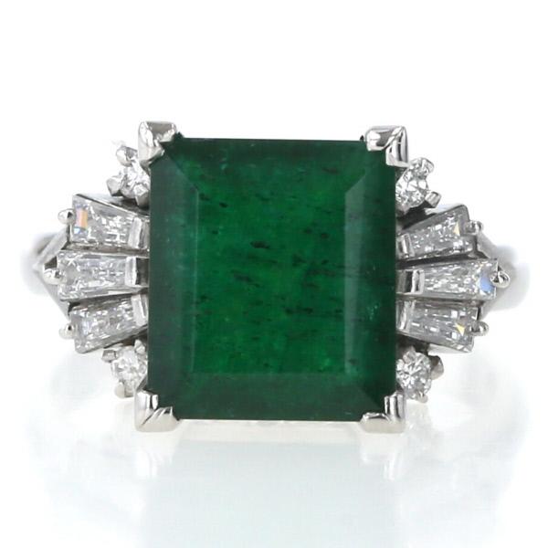 Pt900 プラチナ リング 染色クォーツァイト 0.38ct ダイヤモンド 0.07