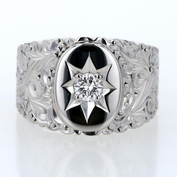 Pt900 プラチナ リング ダイヤモンド 0.21ct 五光留め 後光 彫刻 彫金 