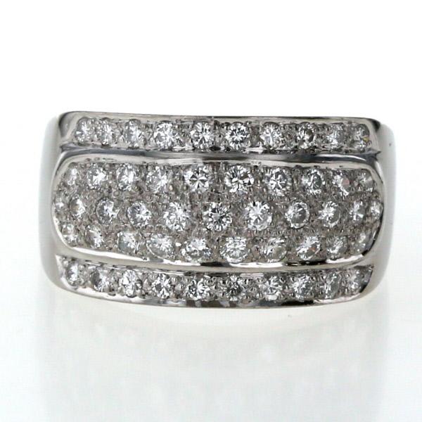 Pt900 プラチナ リング ダイヤモンド 0.75ct ラウンド パヴェ ドーム  