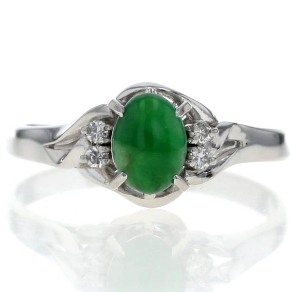 俺のmerukari　翡翠　ダイヤ　プラチナ　リング 第466回抽選販売＞翡翠（ヒスイ） 約3.5ct ダイヤモンド 1.3ct