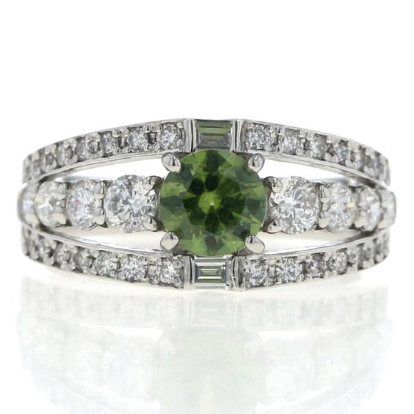 専用JQ34★高級 デマントイドガーネット0.583ct D pt リング 鑑付 デマントイドガーネット(マダガスカル産) K10/K18/PTリング・アナイス