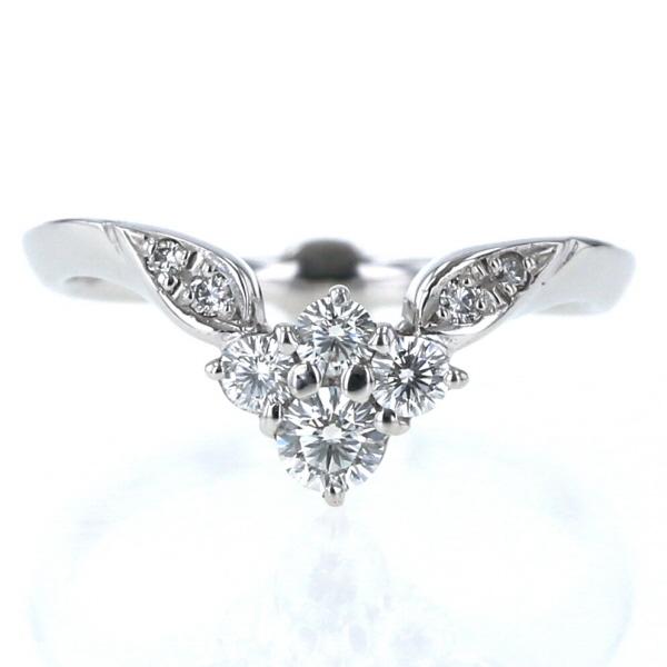 値下げ K18WG ホワイトゴールド リング ダイヤモンド 0.35ct ビーナス 