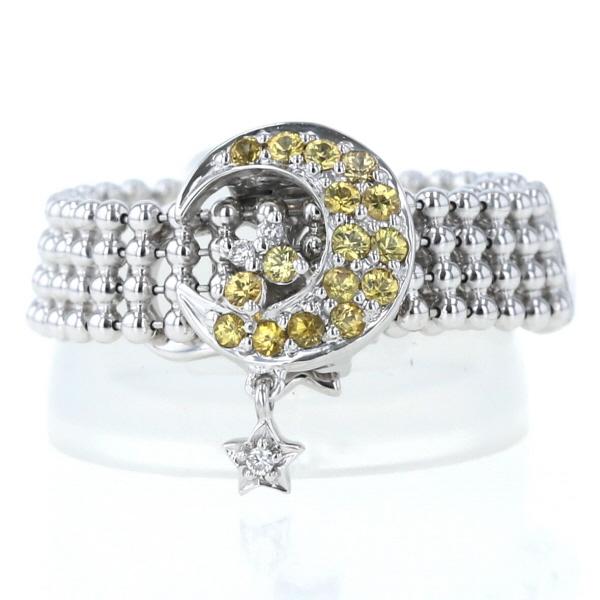 値下げ QVC K18WG ホワイトゴールド リング サファイア0.25ct  