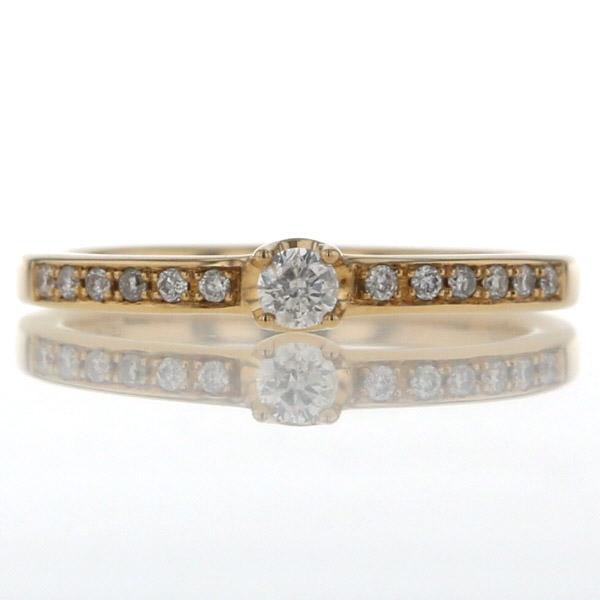 4℃ ヨンドシー K18YG イエローゴールド リング ダイヤモンド 0.126ct