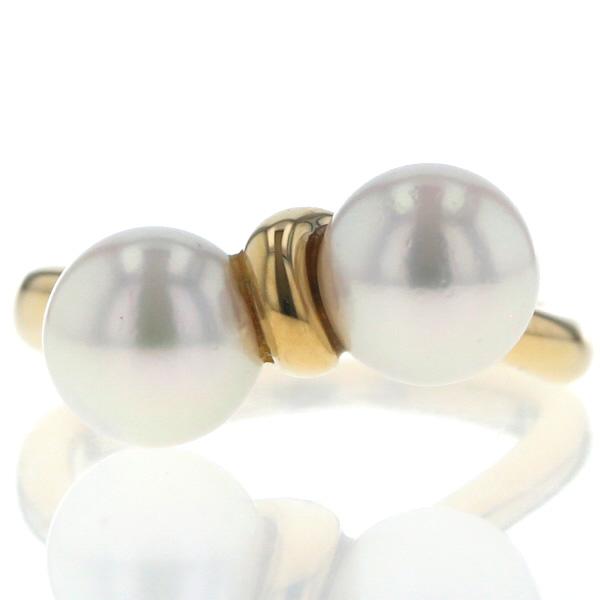MIKIMOTO ミキモト K18YG イエローゴールド リング パール 真珠 6.8mm