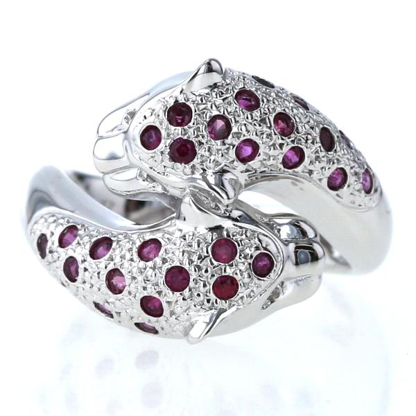 K18wg ホワイトゴールド リング ダイヤモンド ルビー ヒョウ 豹 パンサー 動物 アニマル モチーフ 指輪 11 5号 新品仕上済 Zz 中古 Everydaygoldrush 通販 Yahoo ショッピング