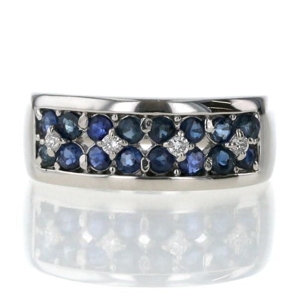 pt900プラチナ サファイア1.00ct ダイヤモンドリング 指輪 11号