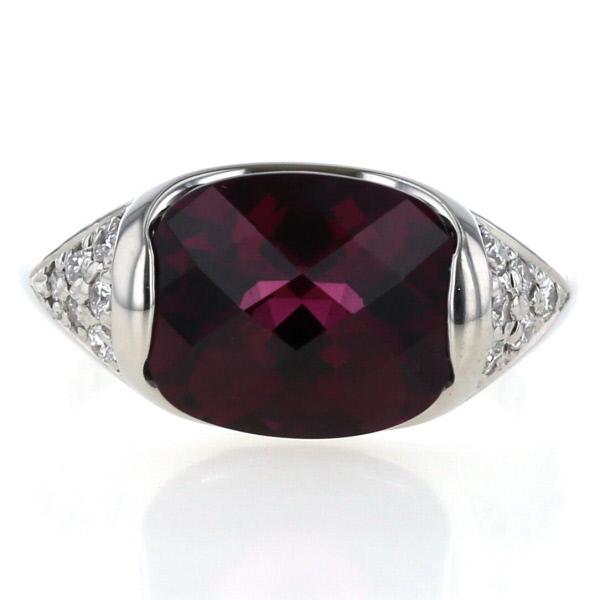 銀座三越 Pt900 プラチナ リング ロードライトガーネット 6.45ct 