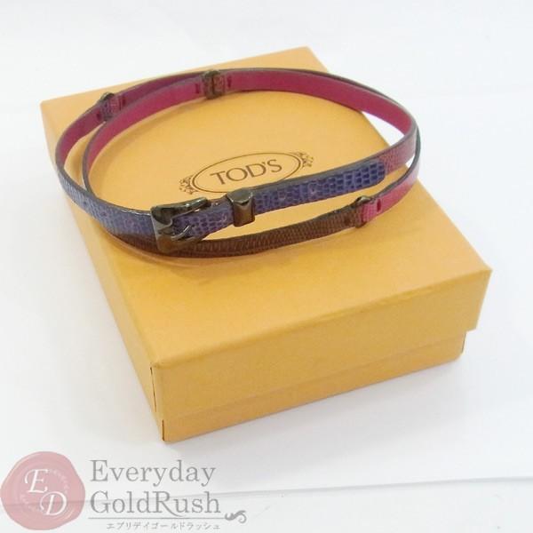 TOD'S レザーブレスレット ネックレス チョーカー トッズ TOD'S レザー 繋ぎ合わせ ブレスレット チョーカー