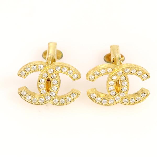 CHANEL イヤリング/メッキ/パール/GLD/レディース /