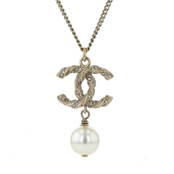 シャネル CHANEL ココマーク ネックレス B15 V フェイクパール シャネル CHANEL ココマーク ネックレス B15 V フェイクパール