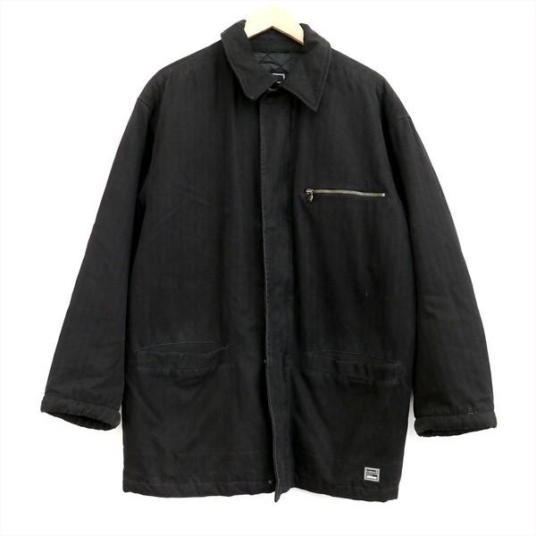 ヴェルサーチ スポーツ Pコートヴィンテージ ヴェルサーチ VERSACE コート ジャケット アウター ブラック コットン