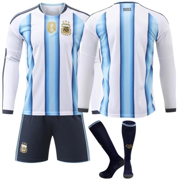 支給品　サッカー　メッシ　アルゼンチン　ユニフォーム　長袖 番号・個人名カスタマイズ OK」2026 アルゼンチンホーム長袖 10 番