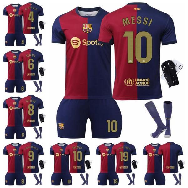 「番号 個人名カスタマイズOK」サッカーウェア 子供 大人 2425新バルササッカーウェア9番レバンドフスキー10番メッシユニフォームセット