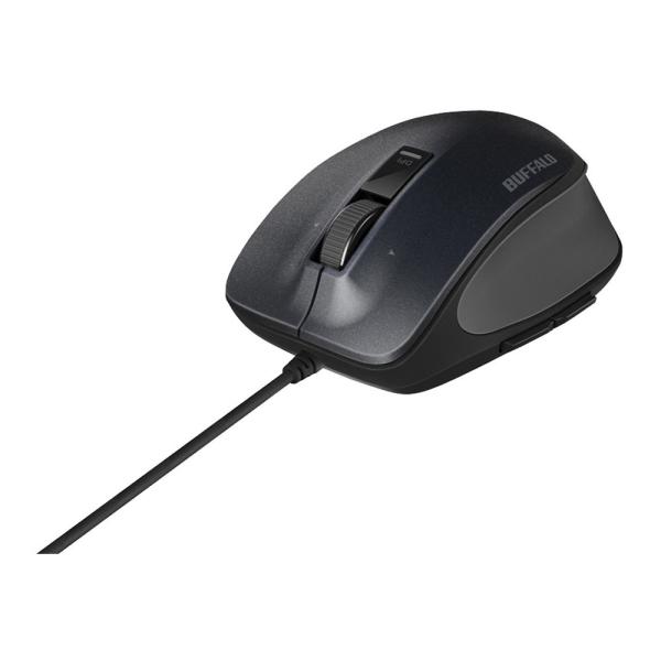 バッファロー BUFFALO 有線 BlueLED プレミアムフィットマウス 静音 5ボタン Mサ