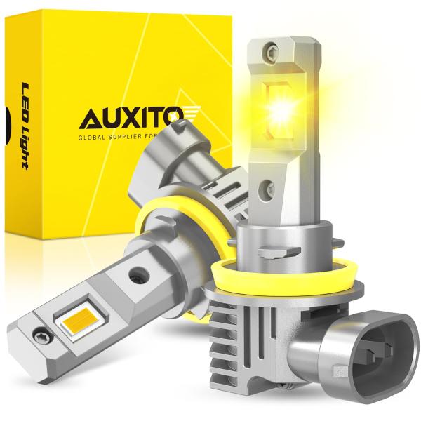 AUXITO H8/H9/H11/H16 LED ヘッドライト イエロー H11