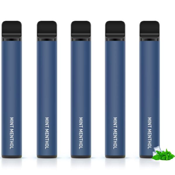 KINOE 電子タバコ 使い捨て ミントメンソール 5本セット VAPE 7500回吸引可能 プ