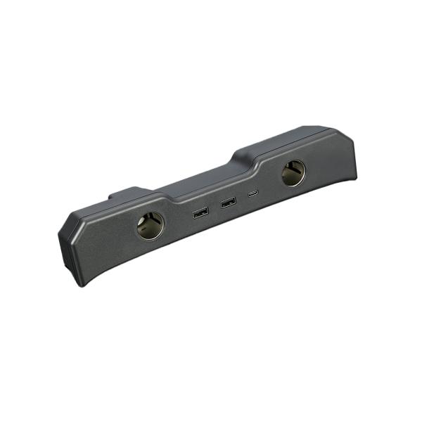 ブラック) ABS素材 USB+ソケット電源増設キット エブリイバン DA17V 