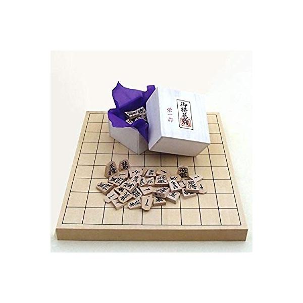将棋セット ヒバ１寸卓上接合将棋盤竹と黄楊中彫のセット メーカー公式ショップ