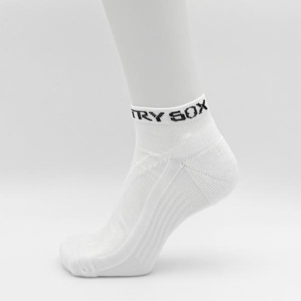 トライソックス TRYSOX 靴下 ショート 先丸 ホワイト/ブラック S/M/L 23cm~29cm