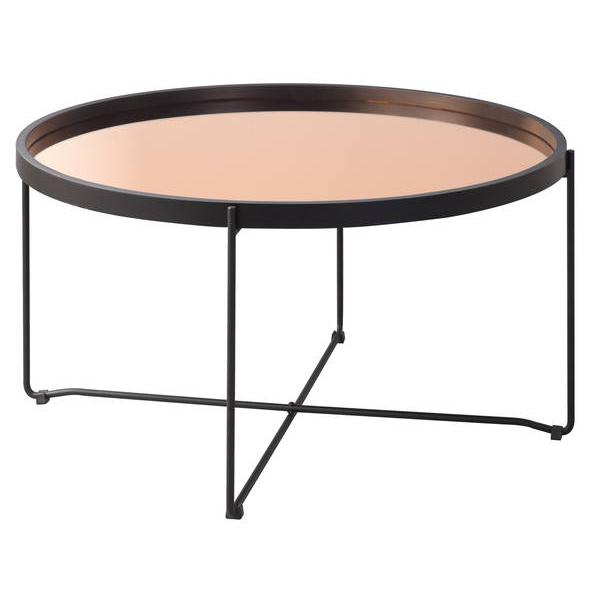 【メーカー直送】東谷 CIR-502MR ラウンド トレーテーブルL（ミラー） Azumaya 東谷 ラウンド トレーテーブル L ゴールド 組立必要品 CIR-502MR