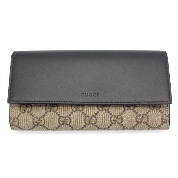 GUCCI（グッチ） 長財布 779785 KHNKG 9769 ブラック ベージュ GG