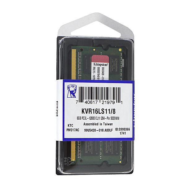 Kingston - Kingston製　KVR16LS11/8　SODIMM DDR3L PC3L-12800 8GB RAM Kingston KVR16LS11/8 DDR3L 8Go PC3L-12800 1600Mhz SODIMM