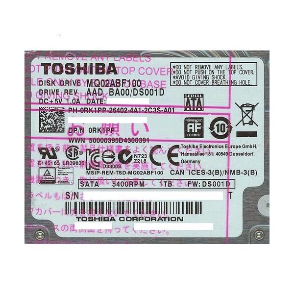 爆買TOSHIBA(東芝) ノート用HDD 2.5inch MQ02ABF100 1TB 7mm