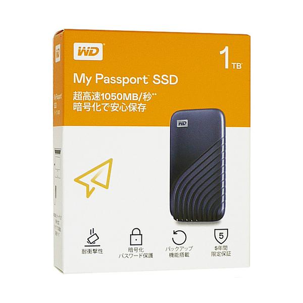 Western Digital製 外付けポータブルSSD My Passport SSD WDBAGF0010BBL-JESN ブルー 1TB