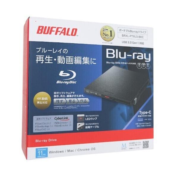 爆買BUFFALO バッファロー 外付けブルーレイドライブ BRXL-PT6U3-BKE