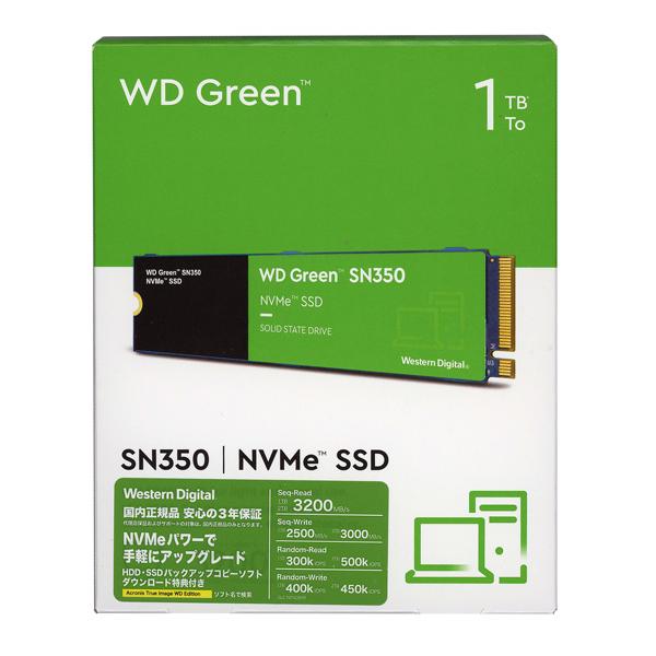 PCパーツ WD Green SN350 NVMe WDS100T3G0C 1TB QLC WD Green SN350 NVMe™ SSD | Sandisk