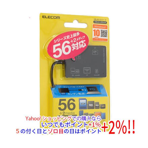 他サイト： ELECOM エレコム 56＋2メディア対応メモリリーダライタ MR-A012BK ブラック [管理:1000022576]の商品画像