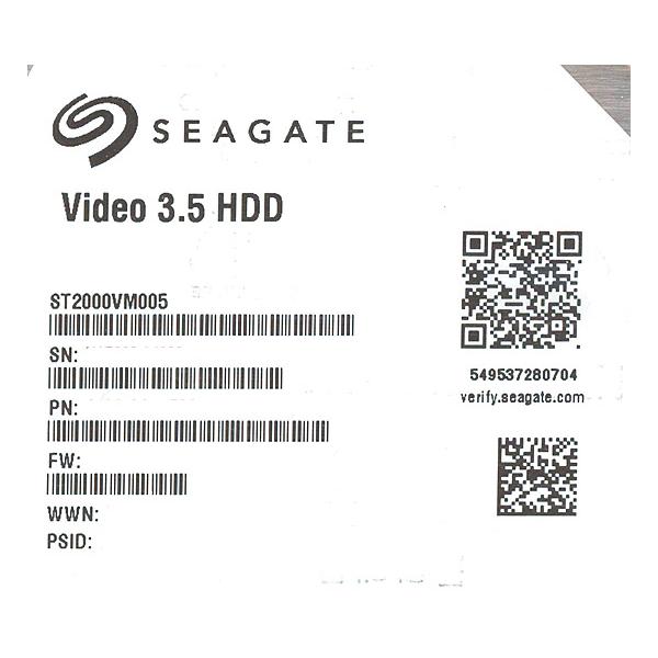 SEAGATE - SEAGATE製HDD　ST2000VM005　2TB SATA600 5900 USED SEAGATE 2TB ST2000VM005 3.5