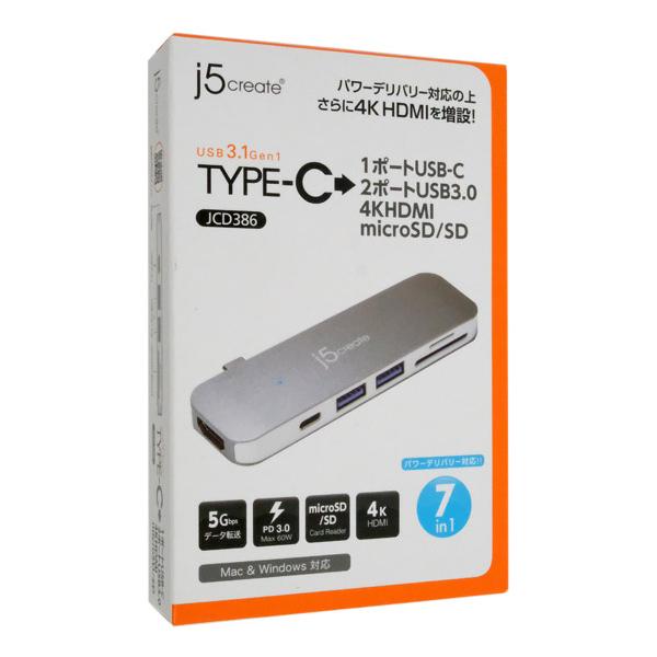 j5create JCD386 USB Type-C 7-in-1 ×２台セット JCD386 USB Type-C UltraDrive Mini Dock 7-in-1 – new-jp-j5create