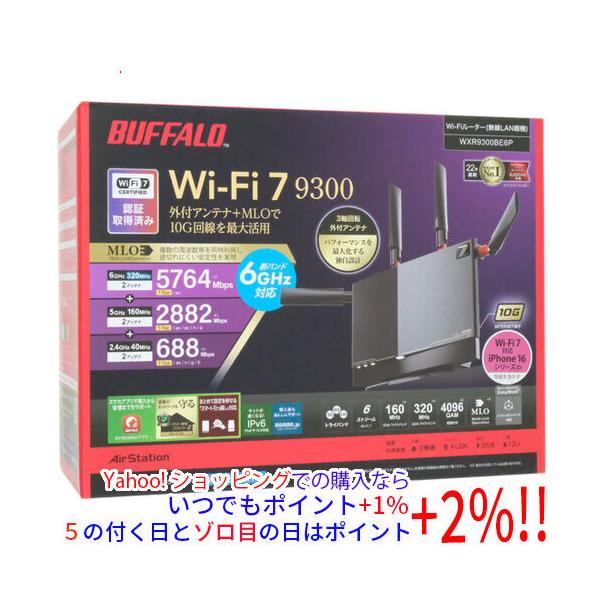 AirStation BUFFALO バッファロー 無線LANルータ WXR9300BE6P ブラック