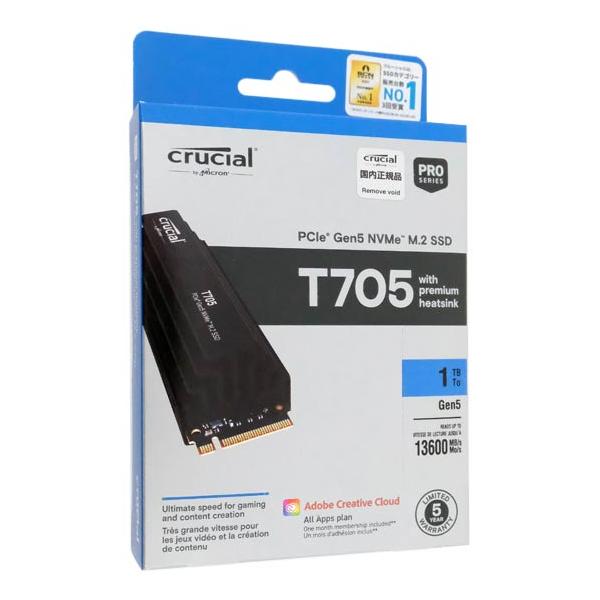 crucial - crucial　内蔵型 M.2 SSD　T705 CT1000T705SSD3-JP　1TB Crucial T705 1TB PCIe Gen5 NVMe M.2 SSD | CT1000T705SSD3