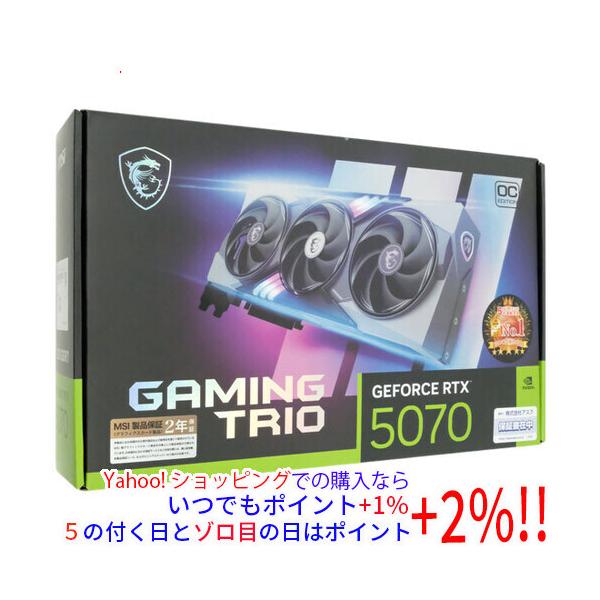 他サイト： MSI製グラボ GeForce RTX 5070 12G GAMING TRIO OC PCIExp 12GBの商品画像