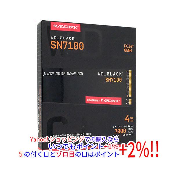 Western Digital製 WD Black SN7100 NVMe SSD WDS400T4X0E 4TB