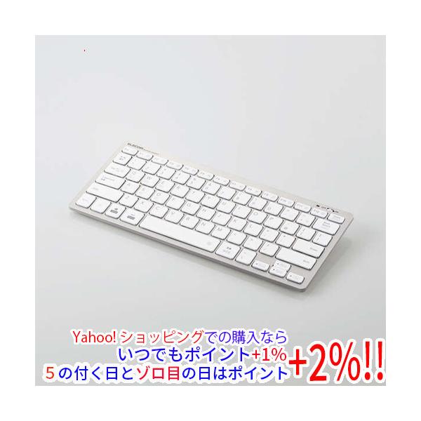 他サイト： 【新品(開封のみ・箱きず・やぶれ)】 ELECOM エレコム Bluetoothミニキーボード TK-FBP102SV/EC シルバーの商品画像