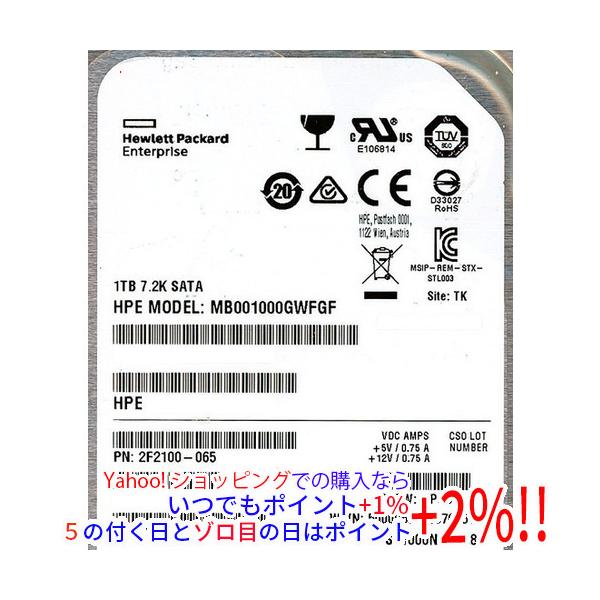 【商品名：】【新品訳あり(箱きず・やぶれ)】 SEAGATE製HDD ST1000NM0008 1TB SATA600 7200　／　【商品状態：】本商品は、バルク品の新品です。／ 付属品はありません。／／※本商品はHP向けの商品となります...