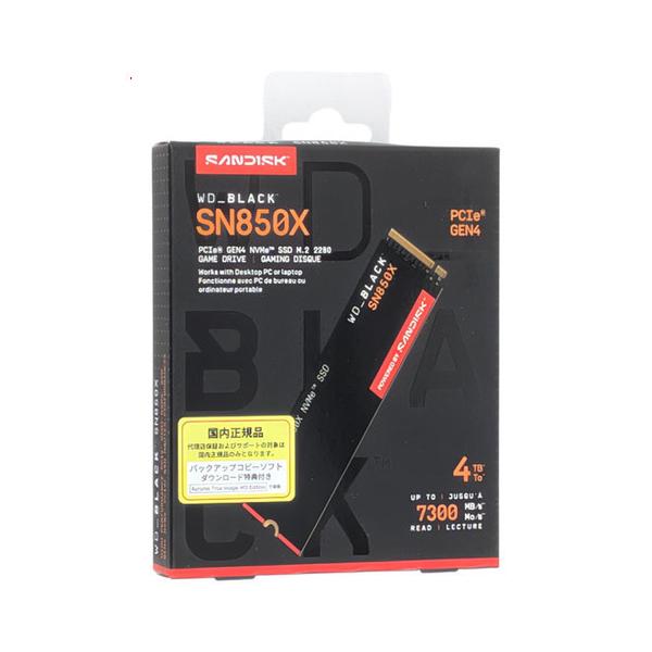【新品未開封】WD_BLACK SN850X 4TB (WDS400T2X0E) 爆買Sandisk 内蔵SSD 4TB WD_Black SN850X NVMe SSD WDS400T2X0E