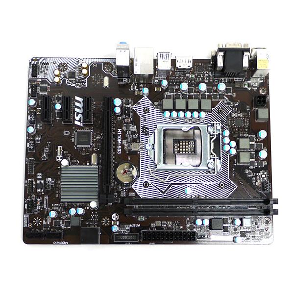 【商品名：】MSI製 MicroATXマザーボード H110M-S03 LGA1151　／　【商品状態：】動作確認済みの中古品です。／ ／ ※中古品ですので、傷、汚れ等ある場合がございます。／ ご理解の上、ご検討お願いします。　／　【検索用...