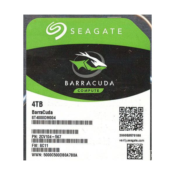 爆買【中古】SEAGATE製HDD ST4000DM004 4TB SATA600 1000〜2000時間以内
