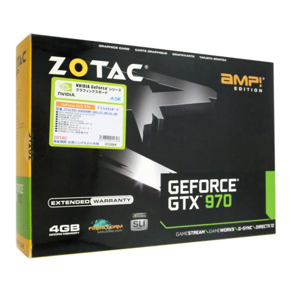 ZOTAC製グラボ　GeForce GTX 970 AMP Edition　ZTGTX97-4GD5AMP-B01/ZT-90110-10P 元箱あり ZOTAC製グラボ GeForce GTX 970 AMP Edition ZTGTX97-4GD5AMP