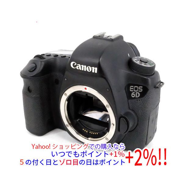 【商品名：】Canon製 デジタル一眼レフカメラ EOS 6D ボディ 本体いたみ　／　【商品状態：】動作確認済みの中古品です。／／※本体の底部分に割れ・キズ・汚れなどの傷みが見られます。／／※中古品ですので、傷、汚れ等がございます。／ご理...