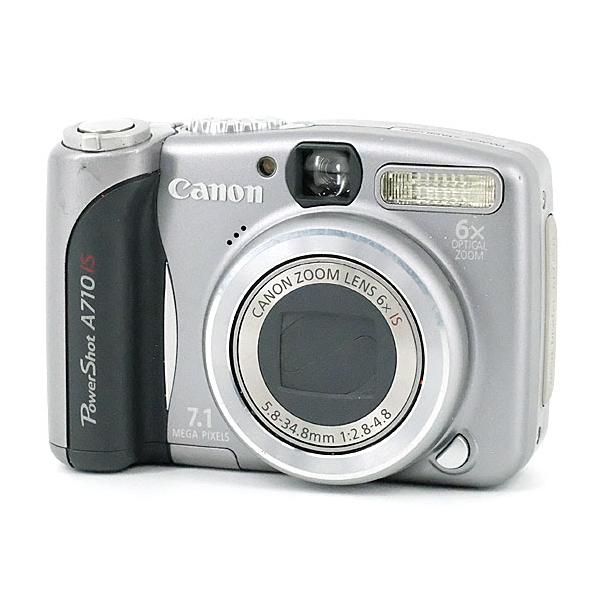 【中古】Canon製 PowerShot A710 IS 710万画素 本体のみ [管理:1050026539]