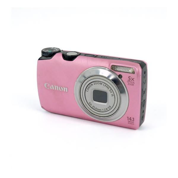 【中古】Canon製 PowerShot A3200 IS ピンク 1410万画素 本体いたみ [管理:1050026813]